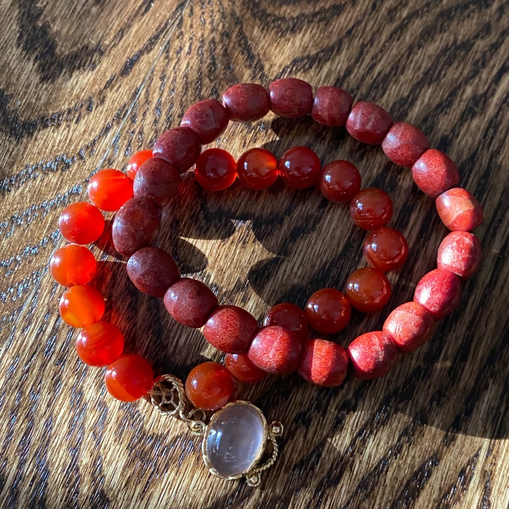 Red Beaded Bracelets - image 1